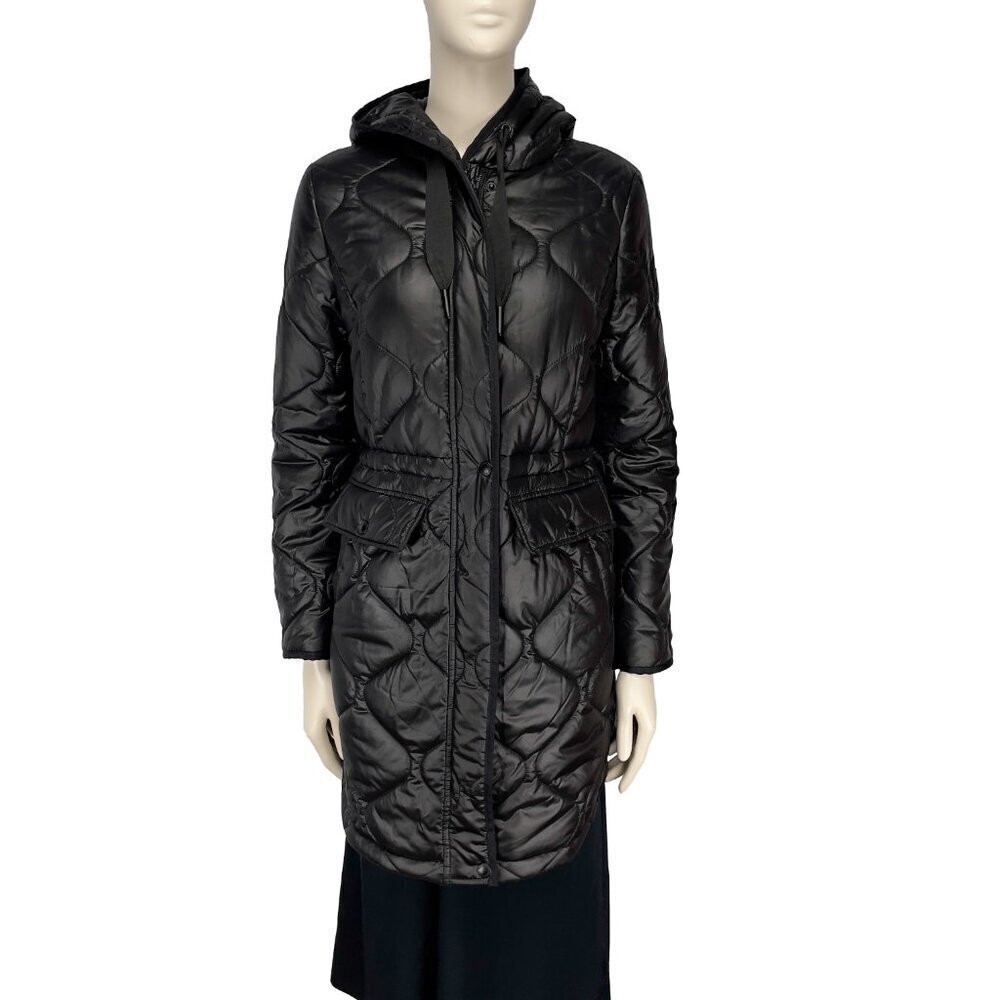 SAM EDELMAN Onion Quilted Anorak Jacket Black  sz‎ XS - Picture 2 of 9